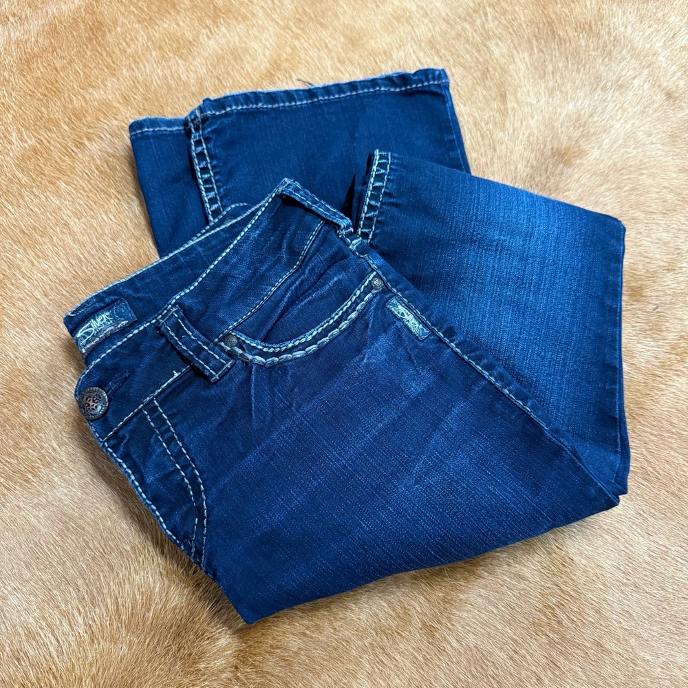 TALL GIRL Vtg Silver Flares! - Picture 5 of 7